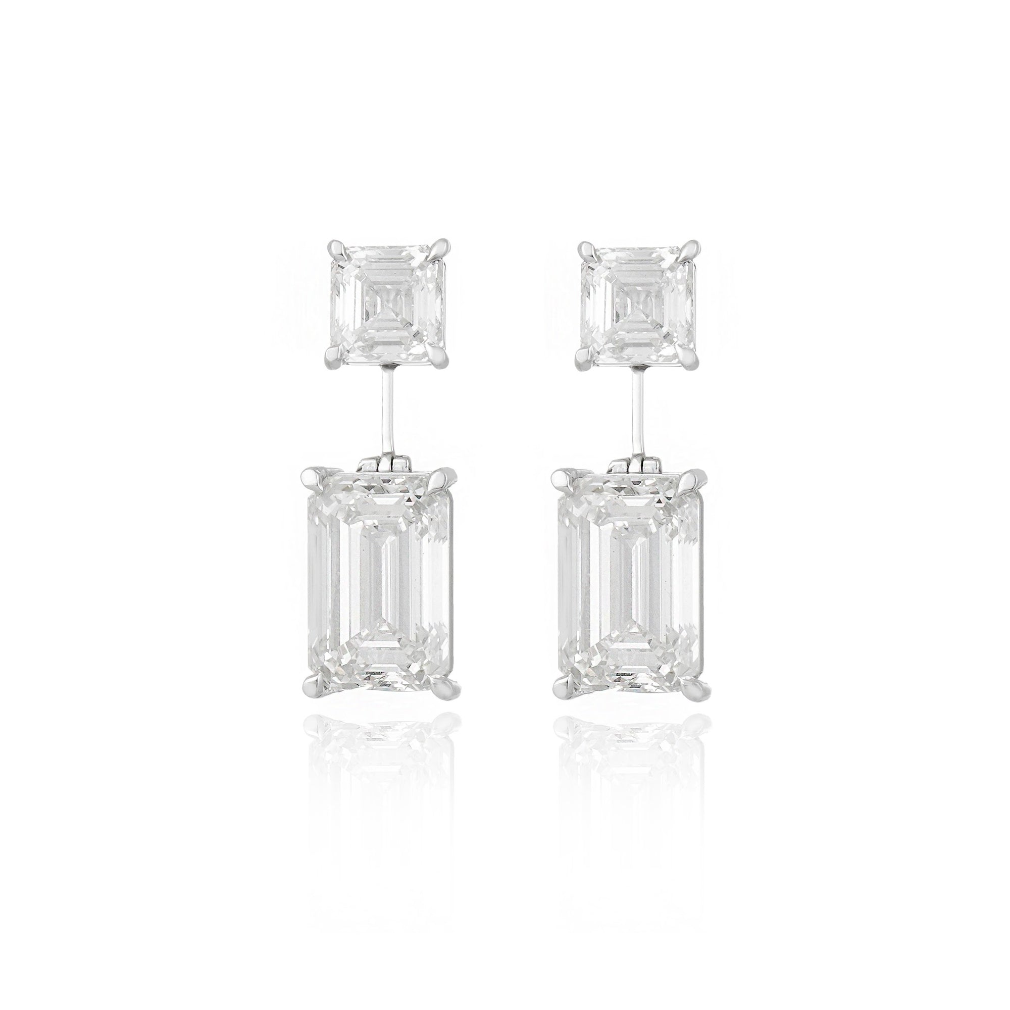 Brinco Asscher/Emerald