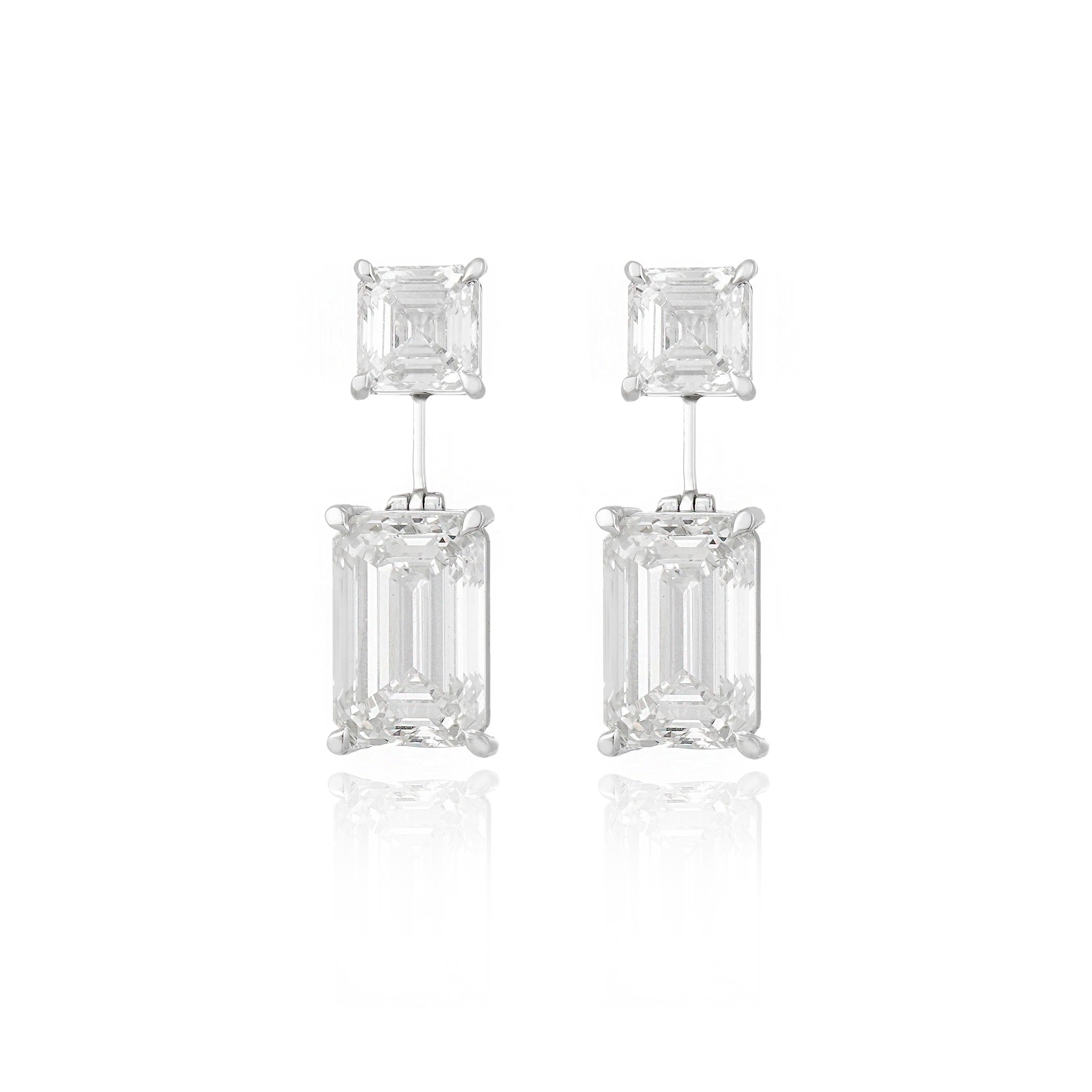 Brinco Asscher/Emerald