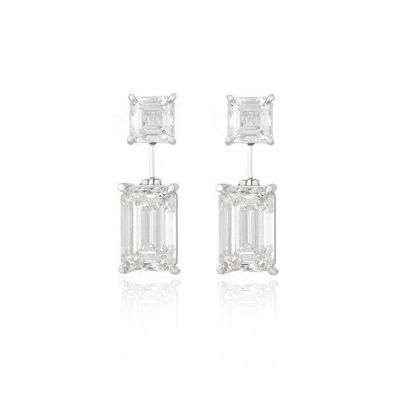 Brinco Asscher/Emerald