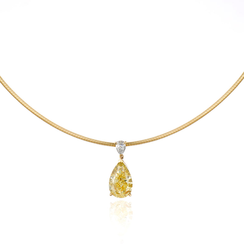Colar Pingente Pingente corrente omega | Amarelo