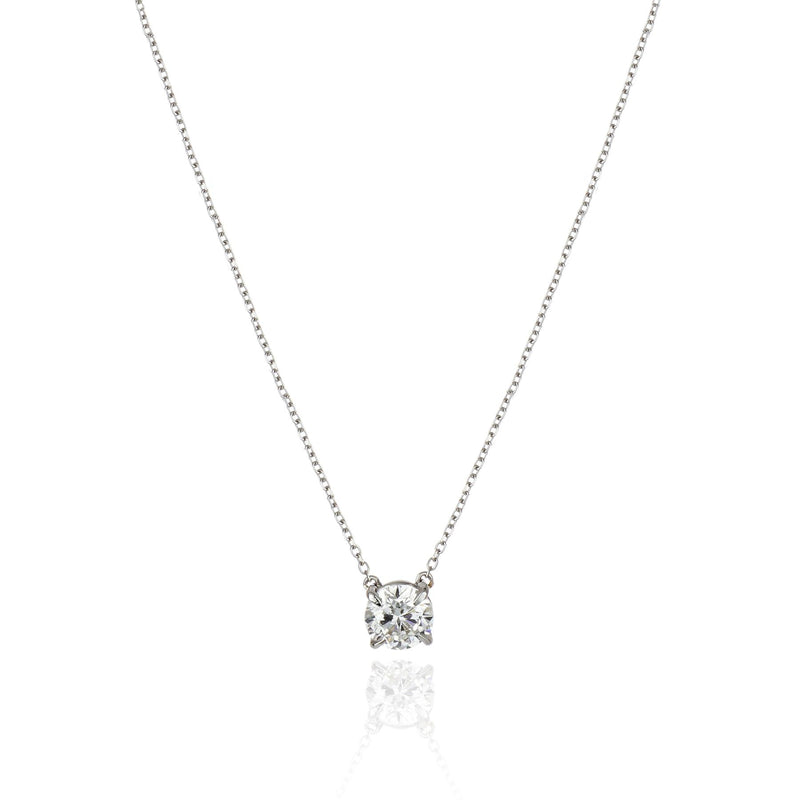 Colar Pingente Pingente Igual Pequeno Sem Certficado — 0.97 ct